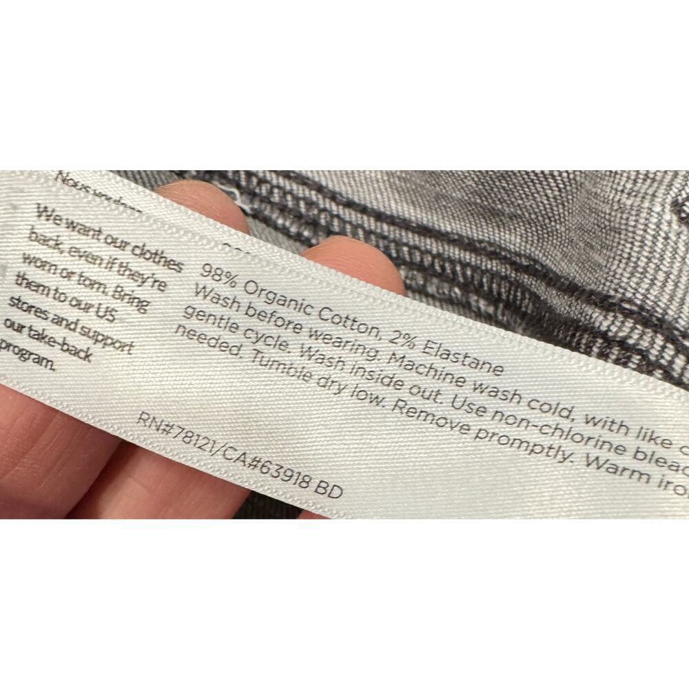 EILEEN FISHER Relaxed Fit Straight Leg Gray Denim Jeans Org Cotton Size 10 - Picture 4 of 4